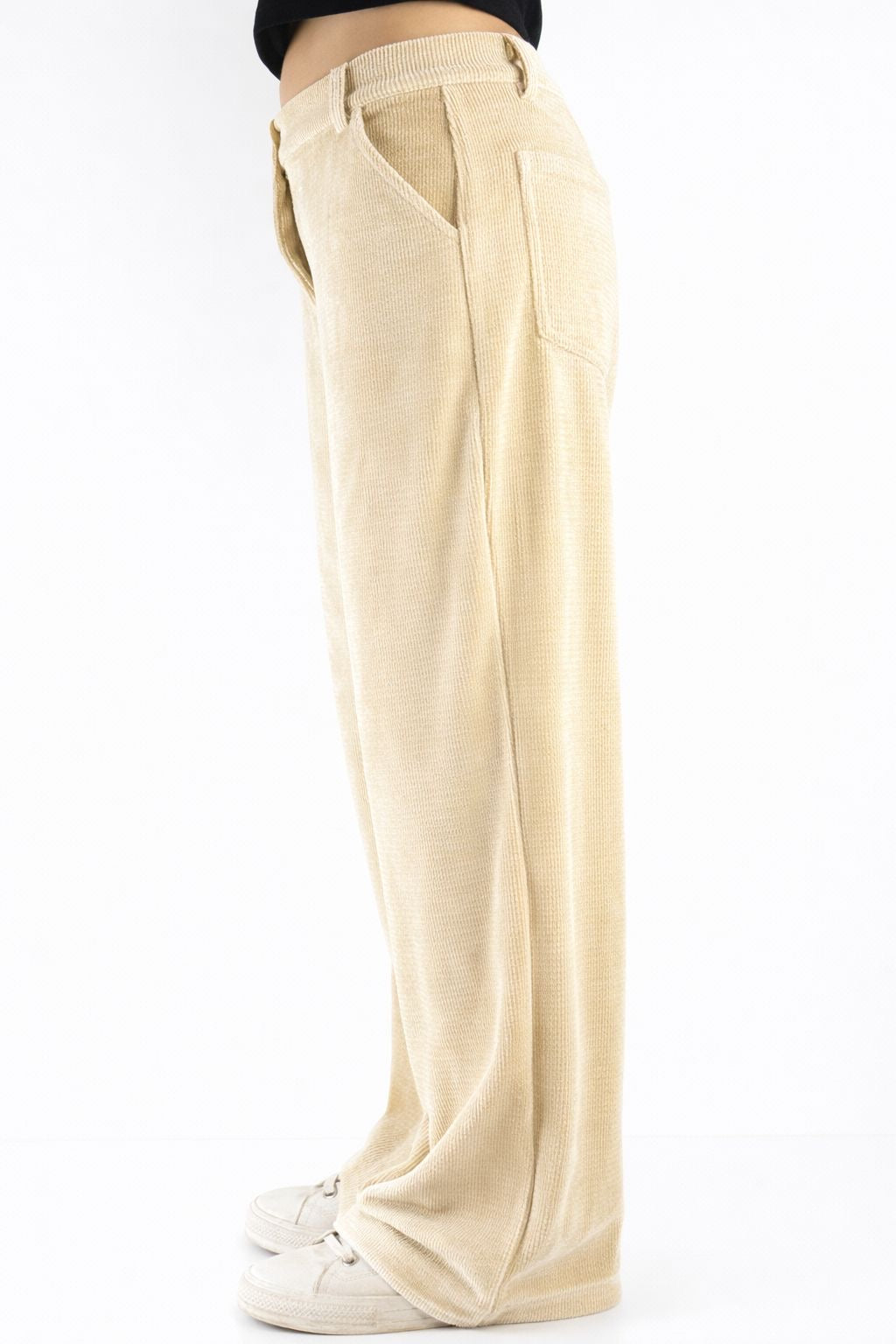 Effortless velvet wide leg