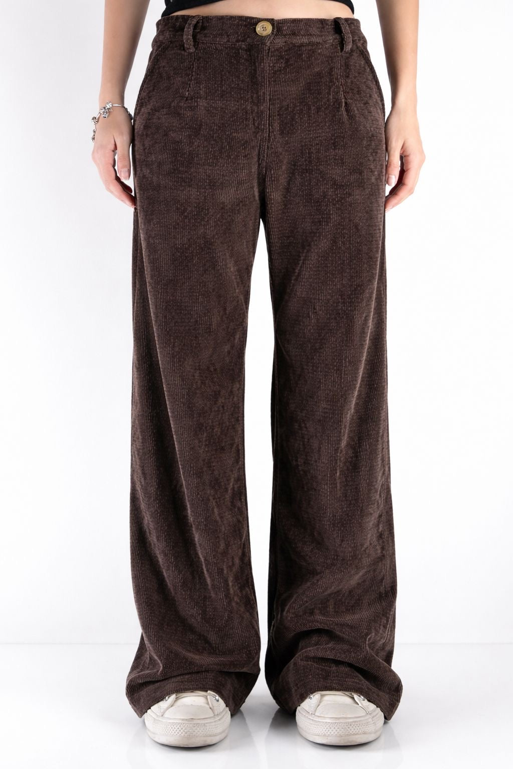 Effortless velvet wide leg