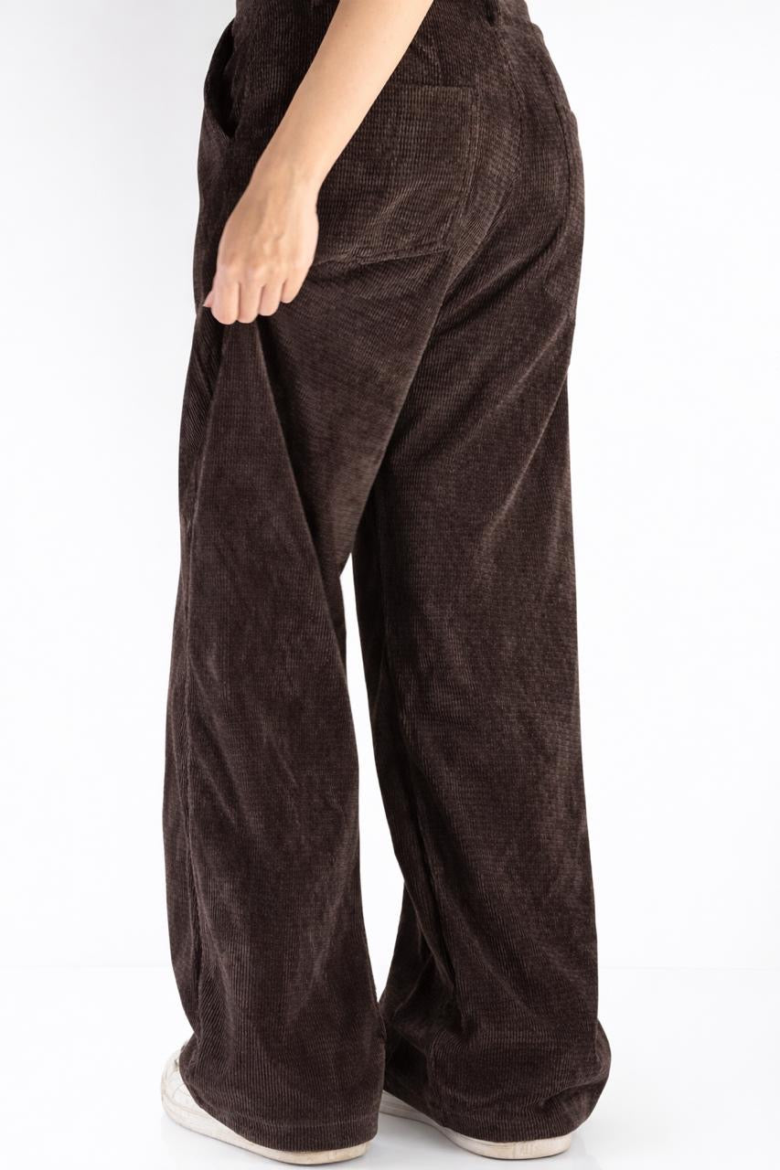 Effortless velvet wide leg